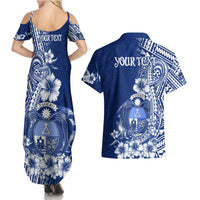 Nauru Independence Personalised Couples Matching Summer Maxi Dress and Hawaiian Shirt Naoero Hook Tattoo Special Polynesian Pattern LT9 - Polynesian Pride