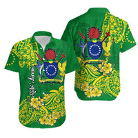 Cook Island Hawaiian Shirt Polynesian Floral Tribal LT9 Green - Polynesian Pride