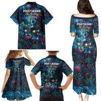 New Zealand Matariki Pohutukawa Family Matching Puletasi and Hawaiian Shirt Te Mauri te Ora