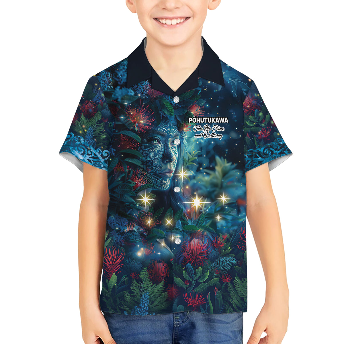 New Zealand Matariki Pohutukawa Hawaiian Shirt Te Mauri te Ora