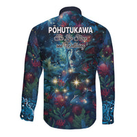 New Zealand Matariki Pohutukawa Long Sleeve Button Shirt Te Mauri te Ora