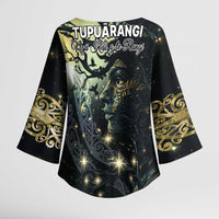 New Zealand Matariki Tupuarangi Kimono Sleeve Blouse Ng Kai o te Rangi - Polynesian Pride