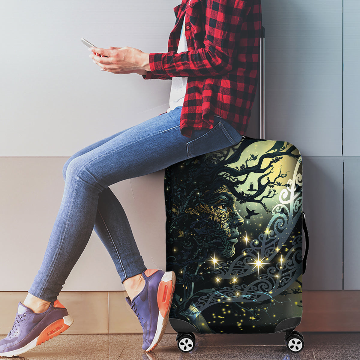 New Zealand Matariki Tupuarangi Luggage Cover Ngā Kai o te Rangi