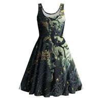 New Zealand Matariki Tupuarangi Midi Dress Ng Kai o te Rangi - Polynesian Pride