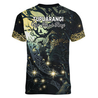 New Zealand Matariki Tupuarangi Women V-Neck T-Shirt Ngā Kai o te Rangi