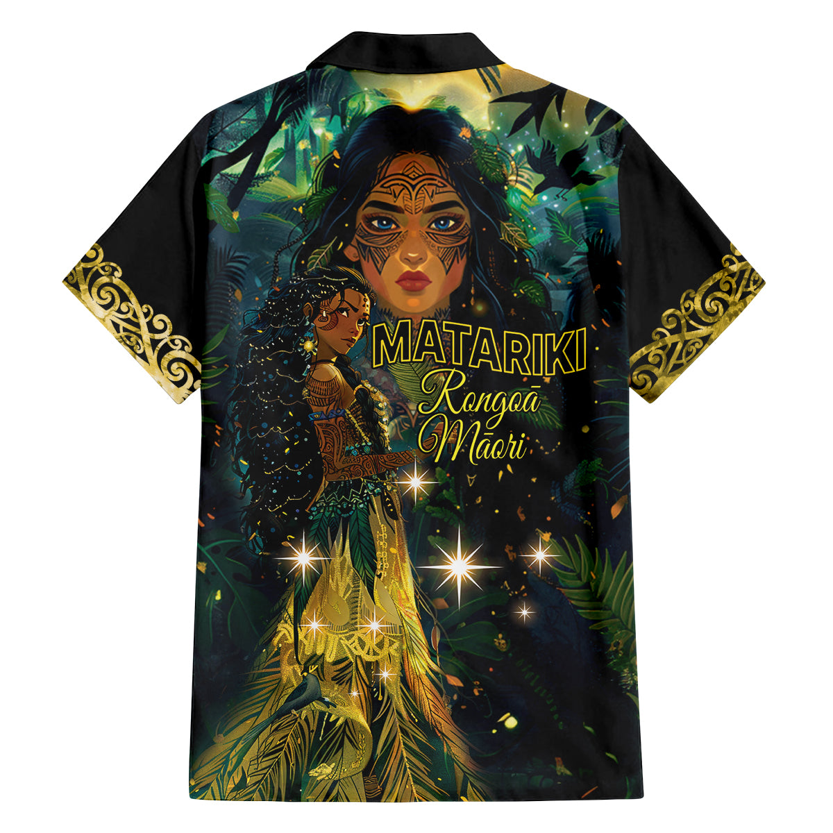 New Zealand Matariki Family Matching Off The Shoulder Long Sleeve Dress and Hawaiian Shirt Rongoā Māori Wellbeing and Good Luck