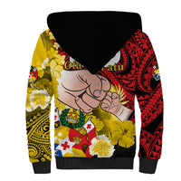 Dads Day Tonga Sherpa Hoodie Dad Ofa lahi atu - Polynesian Flowers Tribal LT9 - Polynesian Pride