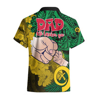 Dads Day Vanuatu Hawaiian Shirt Dad Mi lavem yu - Polynesian Flowers Tribal LT9 - Polynesian Pride