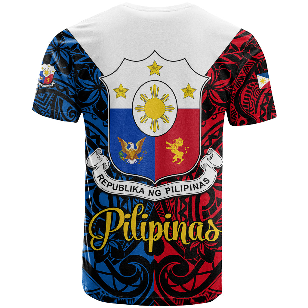Polynesian Philippines T Shirt Pilipinas Flag Style for 125th Independence Anniversary Black LT9 - Polynesian Pride