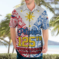 Polynesian Philippines Hawaiian Shirt Pilipinas Flag Style for 125th Independence Anniversary White LT9 - Polynesian Pride