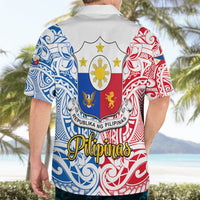 Polynesian Philippines Hawaiian Shirt Pilipinas Flag Style for 125th Independence Anniversary White LT9 - Polynesian Pride
