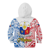 125th Independence Anniversary Philippines Kid Hoodie Polynesian Pilipinas Flag Style - White LT9 - Polynesian Pride