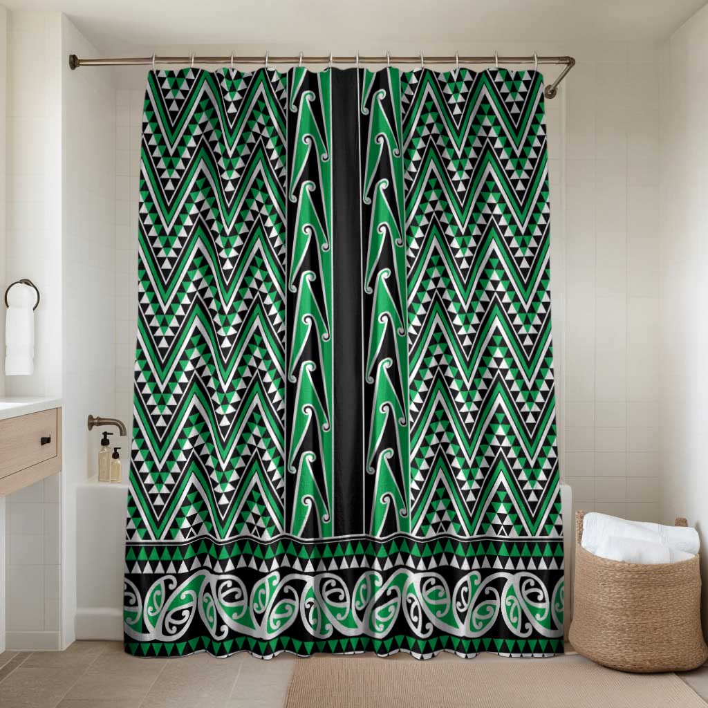 New Zealand Maori Niho Taniwha Bathroom Set Kakariki Mangopare and Puhoro Pattern - Polynesian Pride