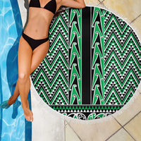 New Zealand Maori Niho Taniwha Beach Blanket Kakariki Mangopare and Puhoro Pattern