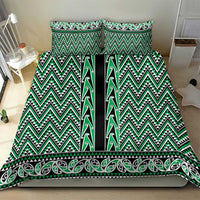 New Zealand Maori Niho Taniwha Bedding Set Kakariki Mangopare and Puhoro Pattern