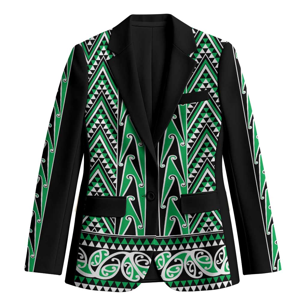 New Zealand Maori Niho Taniwha Blazer Kakariki Mangopare and Puhoro Pattern - Polynesian Pride