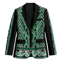 New Zealand Maori Niho Taniwha Blazer Kakariki Mangopare and Puhoro Pattern - Polynesian Pride