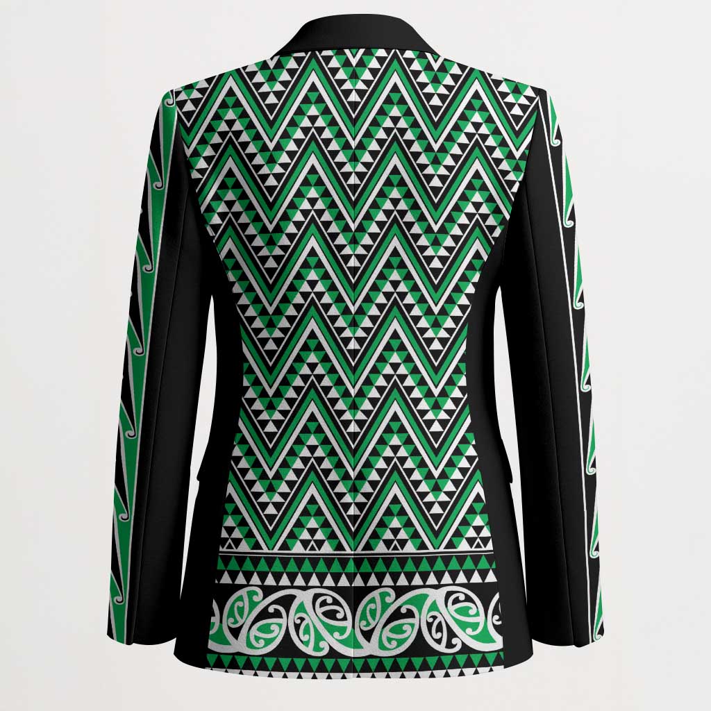 New Zealand Maori Niho Taniwha Blazer Kakariki Mangopare and Puhoro Pattern - Polynesian Pride
