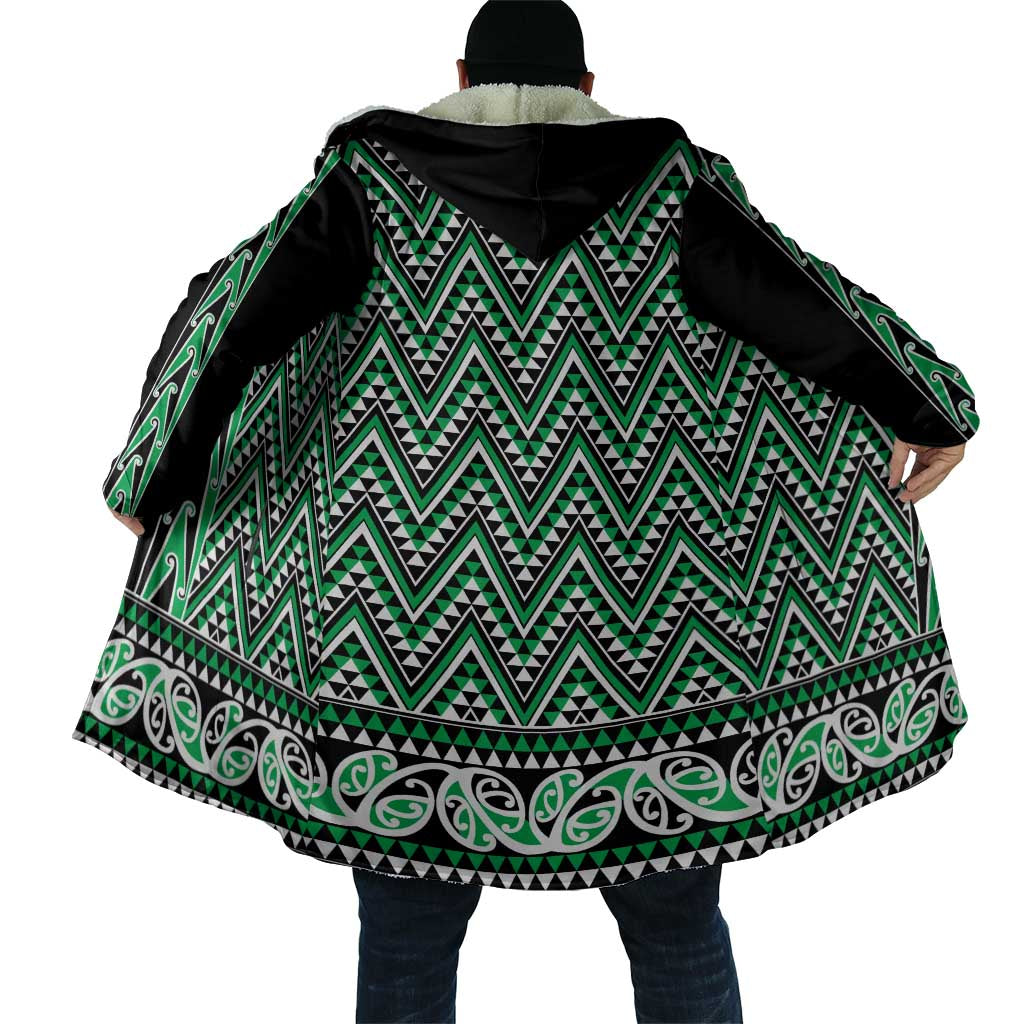 New Zealand Maori Niho Taniwha Cloak Kakariki Mangopare and Puhoro Pattern - Polynesian Pride
