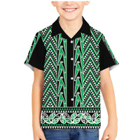 New Zealand Maori Niho Taniwha Family Matching Mermaid Dress and Hawaiian Shirt Kakariki Mangopare and Puhoro Pattern
