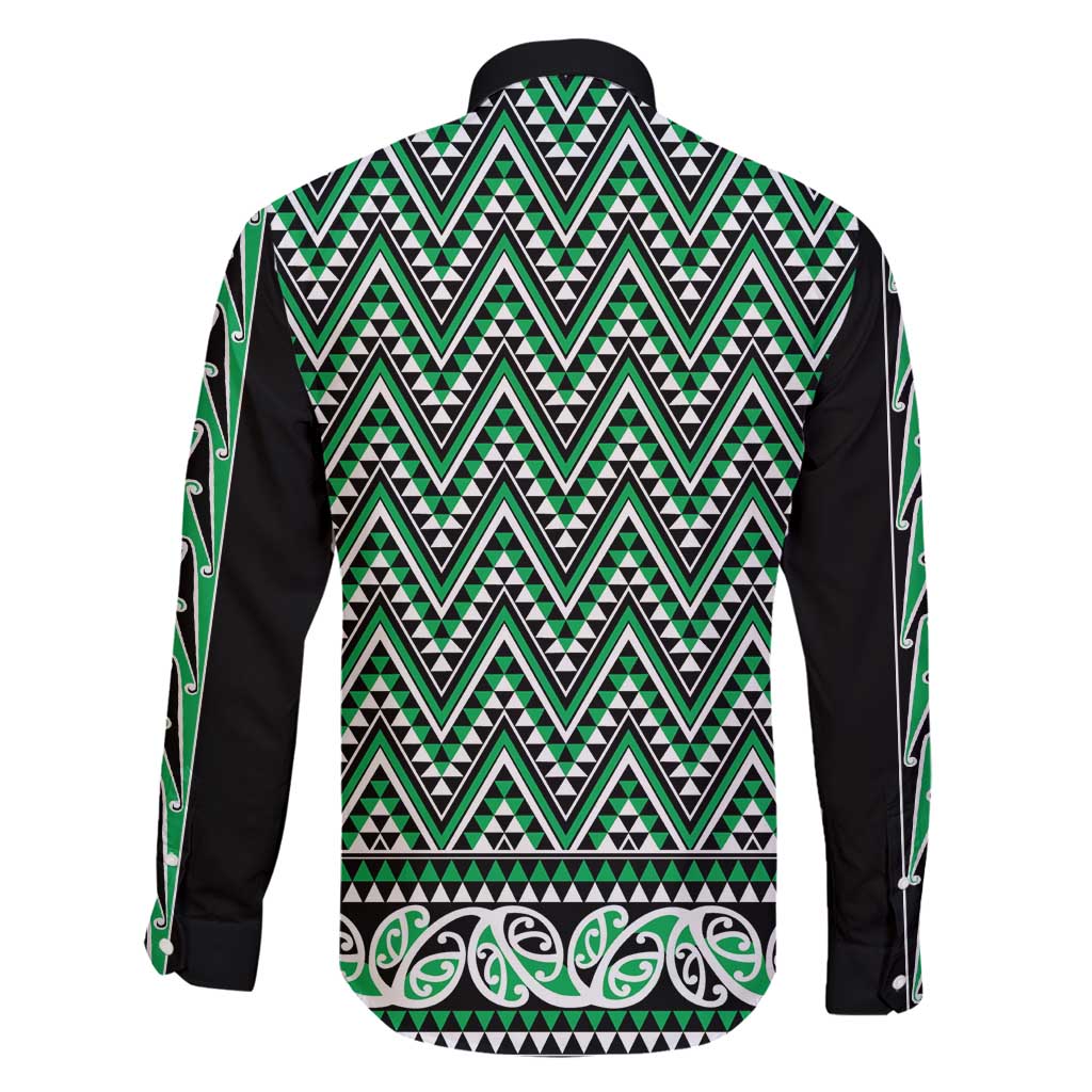 New Zealand Maori Niho Taniwha Family Matching Off Shoulder Short Dress and Hawaiian Shirt Kakariki Mangopare and Puhoro Pattern