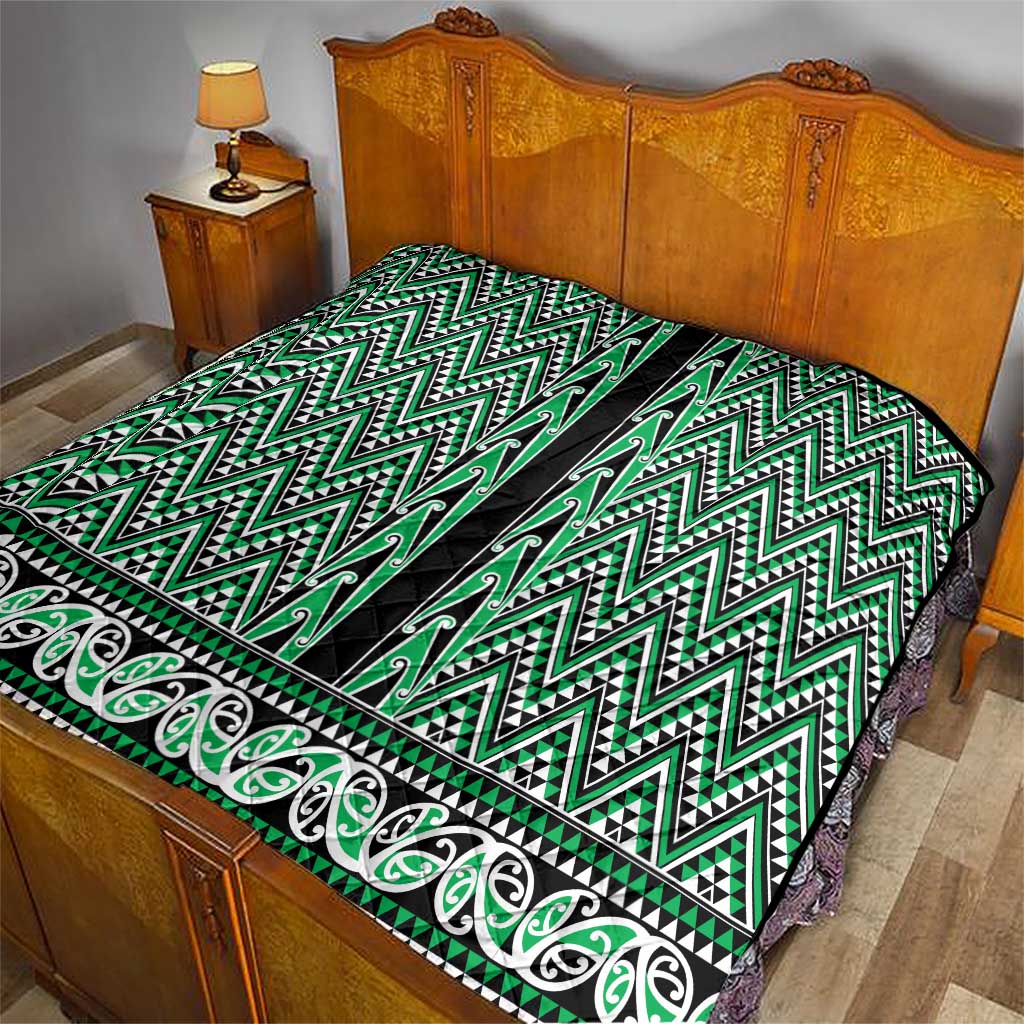New Zealand Maori Niho Taniwha Quilt Kakariki Mangopare and Puhoro Pattern