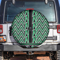 New Zealand Maori Niho Taniwha Spare Tire Cover Kakariki Mangopare and Puhoro Pattern