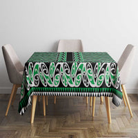 New Zealand Maori Niho Taniwha Tablecloth Kakariki Mangopare and Puhoro Pattern