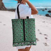 New Zealand Maori Niho Taniwha Tote Bag Kakariki Mangopare and Puhoro Pattern - Polynesian Pride