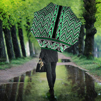New Zealand Maori Niho Taniwha Umbrella Kakariki Mangopare and Puhoro Pattern - Polynesian Pride