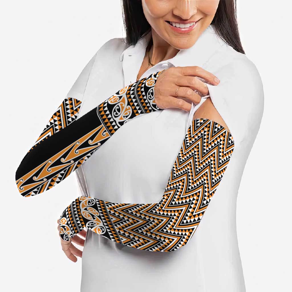 New Zealand Maori Niho Taniwha Arm Sleeves Karaka Mangopare and Puhoro Pattern - Polynesian Pride