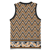 New Zealand Maori Niho Taniwha Basketball Jersey Karaka Mangopare and Puhoro Pattern - Polynesian Pride