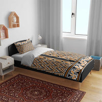 New Zealand Maori Niho Taniwha Bedding Set Karaka Mangopare and Puhoro Pattern