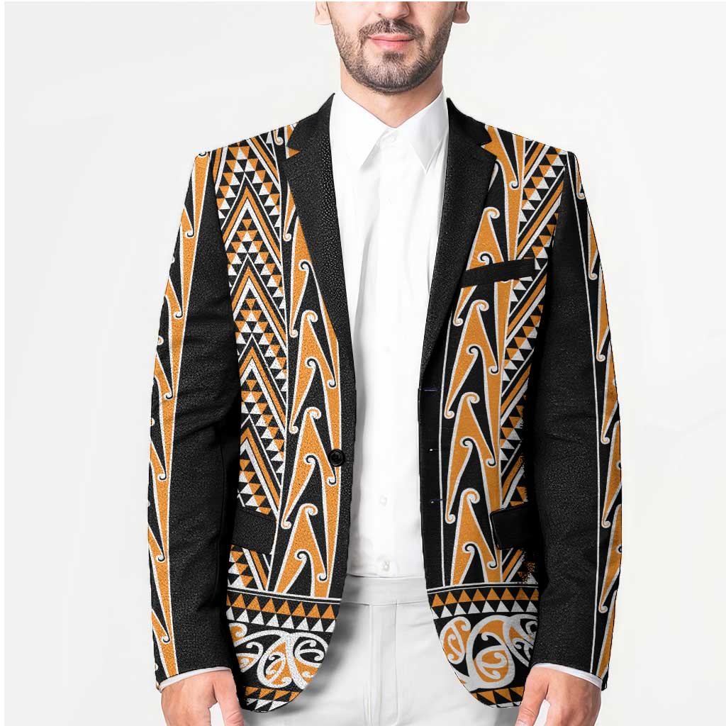 New Zealand Maori Niho Taniwha Blazer Karaka Mangopare and Puhoro Pattern - Polynesian Pride