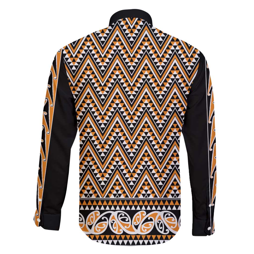 New Zealand Maori Niho Taniwha Family Matching Long Sleeve Bodycon Dress and Hawaiian Shirt Karaka Mangopare and Puhoro Pattern