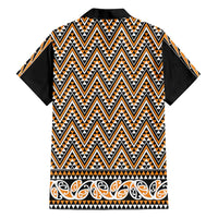 New Zealand Maori Niho Taniwha Family Matching Off Shoulder Maxi Dress and Hawaiian Shirt Karaka Mangopare and Puhoro Pattern