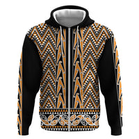 New Zealand Maori Niho Taniwha Hoodie Karaka Mangopare and Puhoro Pattern
