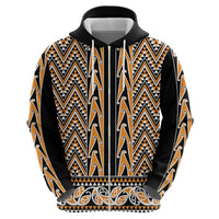 New Zealand Maori Niho Taniwha Hoodie Karaka Mangopare and Puhoro Pattern