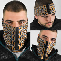 New Zealand Maori Niho Taniwha Neck Gaiter Karaka Mangopare and Puhoro Pattern - Polynesian Pride