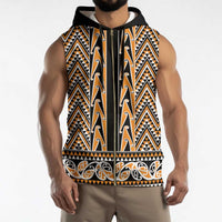 New Zealand Maori Niho Taniwha Sleeveless Zip Hoodie Karaka Mangopare and Puhoro Pattern - Polynesian Pride