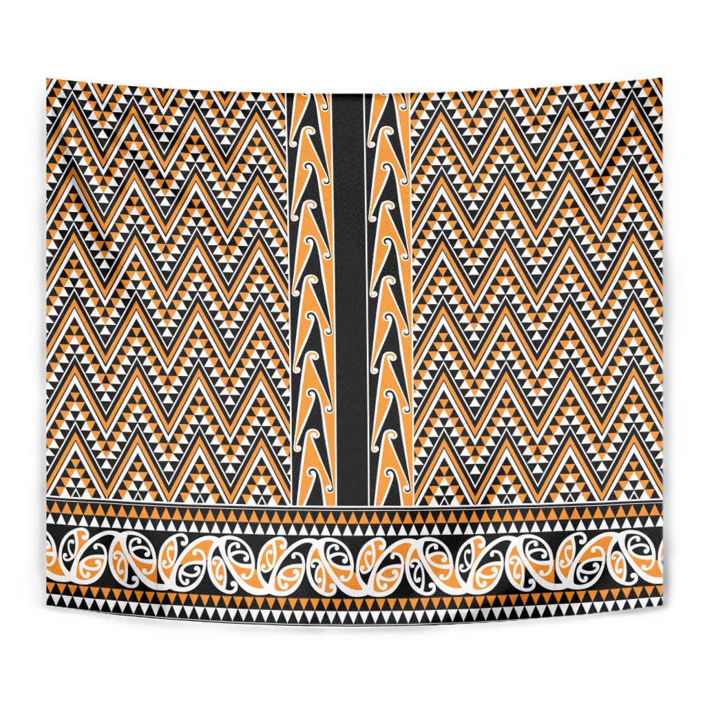 New Zealand Maori Niho Taniwha Tapestry Karaka Mangopare and Puhoro Pattern