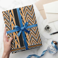 New Zealand Maori Niho Taniwha Wrapping Paper Karaka Mangopare and Puhoro Pattern - Polynesian Pride