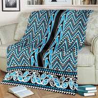 New Zealand Maori Niho Taniwha Blanket Kikorangi Mangopare and Puhoro Pattern