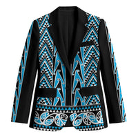 New Zealand Maori Niho Taniwha Blazer Kikorangi Mangopare and Puhoro Pattern - Polynesian Pride