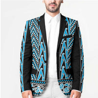 New Zealand Maori Niho Taniwha Blazer Kikorangi Mangopare and Puhoro Pattern - Polynesian Pride