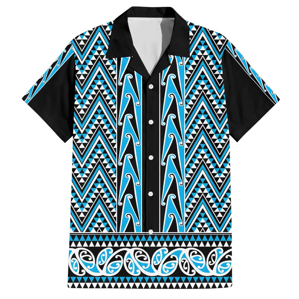 New Zealand Maori Niho Taniwha Family Matching Off Shoulder Maxi Dress and Hawaiian Shirt Kikorangi Mangopare and Puhoro Pattern