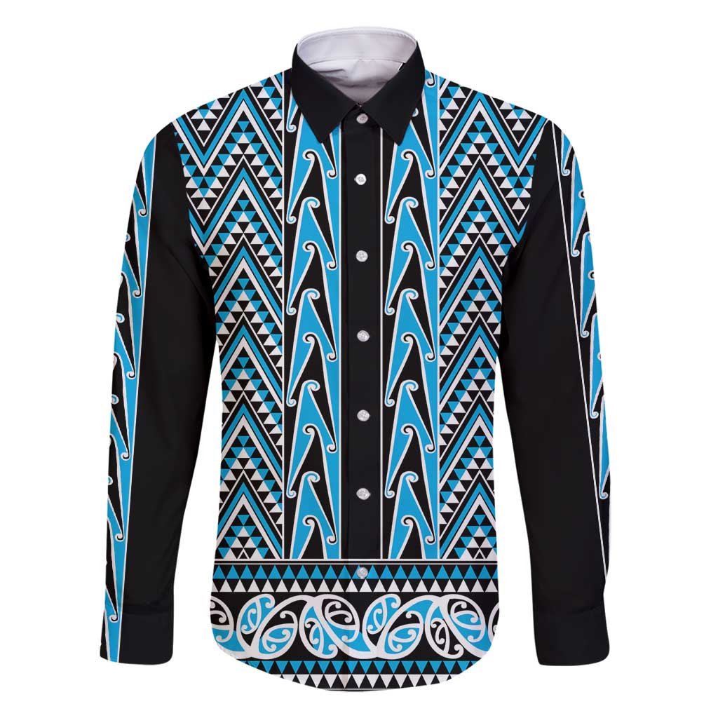 New Zealand Maori Niho Taniwha Family Matching Off Shoulder Maxi Dress and Hawaiian Shirt Kikorangi Mangopare and Puhoro Pattern