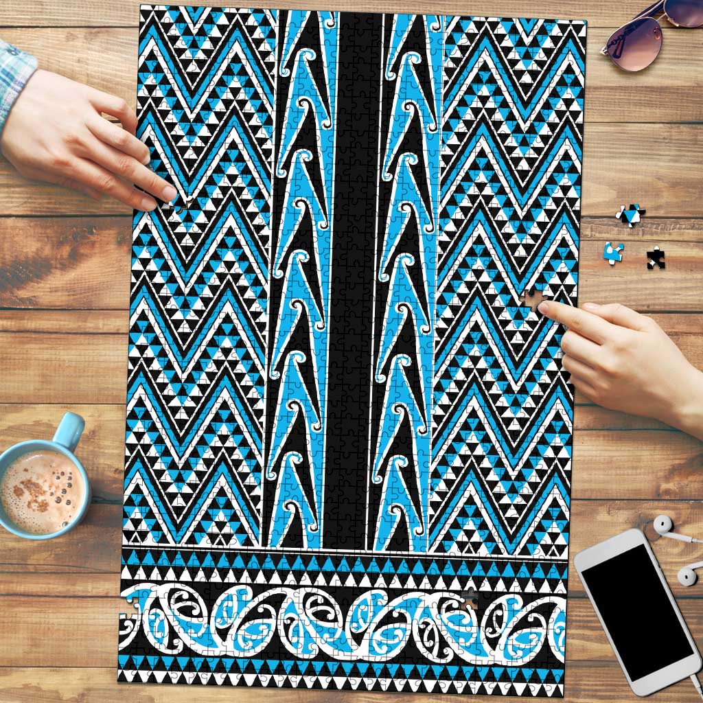 New Zealand Maori Niho Taniwha Puzzle Kikorangi Mangopare and Puhoro Pattern - Polynesian Pride