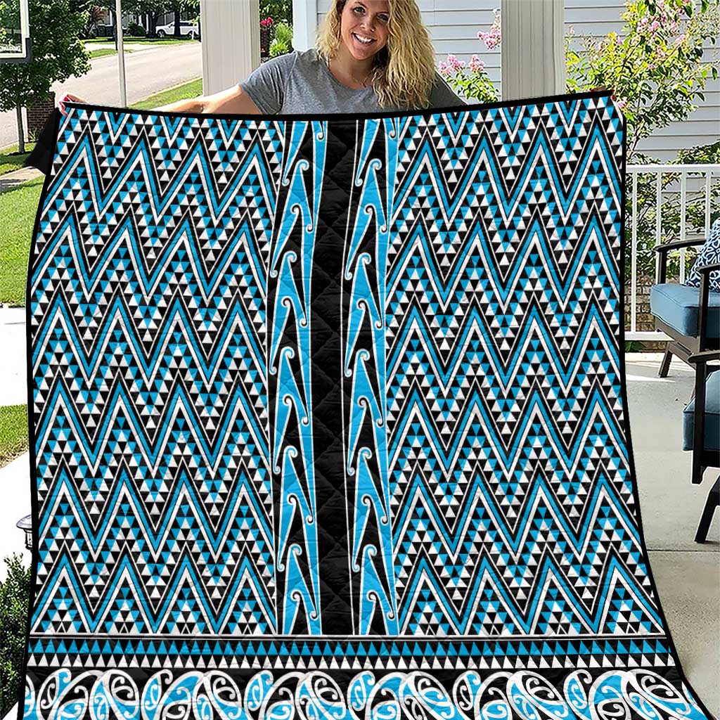 New Zealand Maori Niho Taniwha Quilt Kikorangi Mangopare and Puhoro Pattern