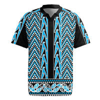 New Zealand Maori Niho Taniwha Rugby Jersey Kikorangi Mangopare and Puhoro Pattern